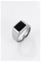 Black Stone Square Men's Ring