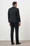 Men's Black Polyviscon Ceromonia Plain Pattern Slim Fit Shawl Collar Groom Suit - 5