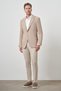 Men's Beige Trend Dynamic Fit Mono Collar Jacket - 2