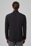 Men's Black Slim Fit Hard Collar Shirt - 5