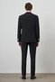Men's Black Trend Striped Slim Fit Mono Collar Suit - 5