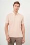 Men's Salmon Trend Mercerized Plain Buttoned Collar Dynamic Fit T-Shirt - 2