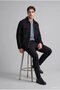 Warm Slim Fit Polo Collar Lined Zipper Pocket Coat F0461Ax25Au - 5