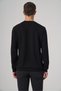 Men's Black Trend Printed Crew Neck Sweat-Shirt - 5
