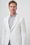 Men's White Knitted Patterned Mono Collar Slim Fit Jacket - 3