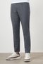 Men's Navy Blue Polyviscose Trend Pleated Slim Fit Sports Pants - 2
