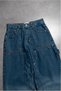 Urban Utility Denim Blue Wide Leg Super Baggy Men's Jean Trousers - 5