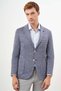 Men's Blue Knitted Slim Fit Bag Pocket Mono Collar Sports Jacket - 3