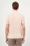 Men's Salmon Trend Mercerized Plain Buttoned Collar Dynamic Fit T-Shirt - 5