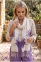 Saffron Flower Needle Embroidered Cotton Scarf - 3
