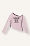 100% Cotton Fashion Fit Asymmetrical Boat Neck Printed Ribbed Long Sleeve T-Shirt Girls I8452A826 - 5