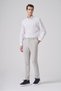 Men's Stone Trend Slim Fit Trousers with Side Elastic - 3