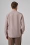 Men's Beige Polyester Trend Patterned Dynamic Fit Italian Collar Shirt - 5