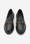 Women's Loafer Moccasin Buckle Stoned Classic Casual Shoes Egano Black - 7