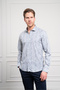 Men's Blue Cotton Trend Button Collar Dynamic Fit Relaxed Cut Shirt - 3