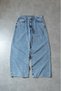 Light Blue Checkered Baggy Fit Blue Men's Denim Trousers - 2