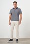 Men's Navy Blue Trend Pocket Polo Neck T-Shirt - 4