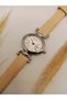 New Fashion Women's Wristwatch, Silver Color Case, White Roman Numeral Dial, Beige Color Strap - 2