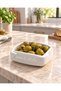 Parrot Porcelain 4-Piece White Square Mini Sauce Bowl – Jam Bowl and Breakfast Serving Bowl - 4