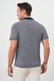 Men's Navy Blue Trend Pocket Polo Neck T-Shirt - 5