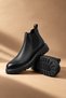 Men's Genuine Leather Zippered Side Elastic Chelsea Boots