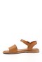 Women's Tan Antique Ankle Strap Genuine Leather Sandals - 5