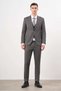 Men's Black Polyviscose Trend Vest Combination Pointed Collar Suit - 3