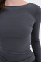 Crew Neck Ribbed Blouse B1856 - 3