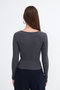 Crew Neck Ribbed Blouse B1856 - 6