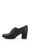 Navy Blue Antique Gön Genuine Leather Round Toe Thick Heeled Rubber Sole Lace Up Women's Shoes 240 - 6