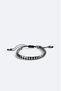 Men's Silver Color Hematite Stone Bracelet B009607