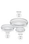 Santos - Set of 3 Glass Salad Bowls 18-23-26 cm Fruit Bowl and Serving Bowl - 6