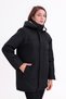 Women's Black Fur Removable Hood Water and Windproof Hooded Winter Regular Coat & Jacket & Parka - 4