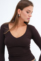 V-Neck Basic Blouse B1955 - 3