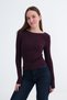 Crew Neck Ribbed Blouse B1856