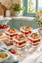 Luanda - Set of 4 Striped Crystal Glass Breakfast Snack Bowls Magnolia Square Bowl 400Cc