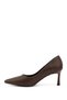 Women's Brown Pointed Toe Thin Heeled Stiletto - 6