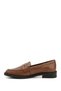 Women's Tan Antique Genuine Leather Loafer Shoes - 4