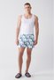 Men's Multicolour Quick Drying Printed Standard Size Swimsuit Swim Shorts E003802