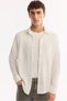 Men's White Classic Collar Viscose Blended Soft Touch Textured Regular Fit Shirt A52Y2080 - 5