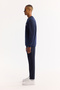 Men's Navy Blue Crew Neck Cotton Bi-Stretch Printed Regular Fit Sweatshirt A52Y1260 - 3