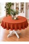 İnci Dertsiz Ruffled Round Tablecloth Tile