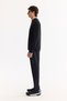 Men's Black Crew Neck Soft Touch Printed Fleece Regular Fit Sweatshirt A52Y1269 - 3