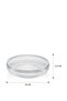 Evora - Set of 2 Transparent Glass Salad and Fruit Bowls - Serving Presentation 18 cm - 3