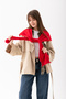 Square Neck Tie-Up Knit Scarf - Square Piece Scarf - Knit Shoulder Scarf Office Casual Fashion Scarf - 5