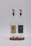 Amber 2-Piece 750 ml Olive Oil Liquid Oil Bottle Oil Pot Oil Bottle Glass Bottle Gold with Wooden Stand - 6