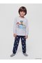 Özmarka New Season Gray Printed Boys' Pajama Set