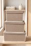3-Piece Multi-Purpose Storage Box, Box Storage, Box, Organizer, Toy Box Beige Polka Dot Pattern
