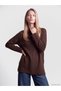 Sparkling Choices from Shining Store Half Fisherman Roba Collar Loose Fit Women's Knitwear Tunic - 2