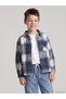 Shining Store's Glittering Choices Checked Embroidered Gabardine Boys' Shirt